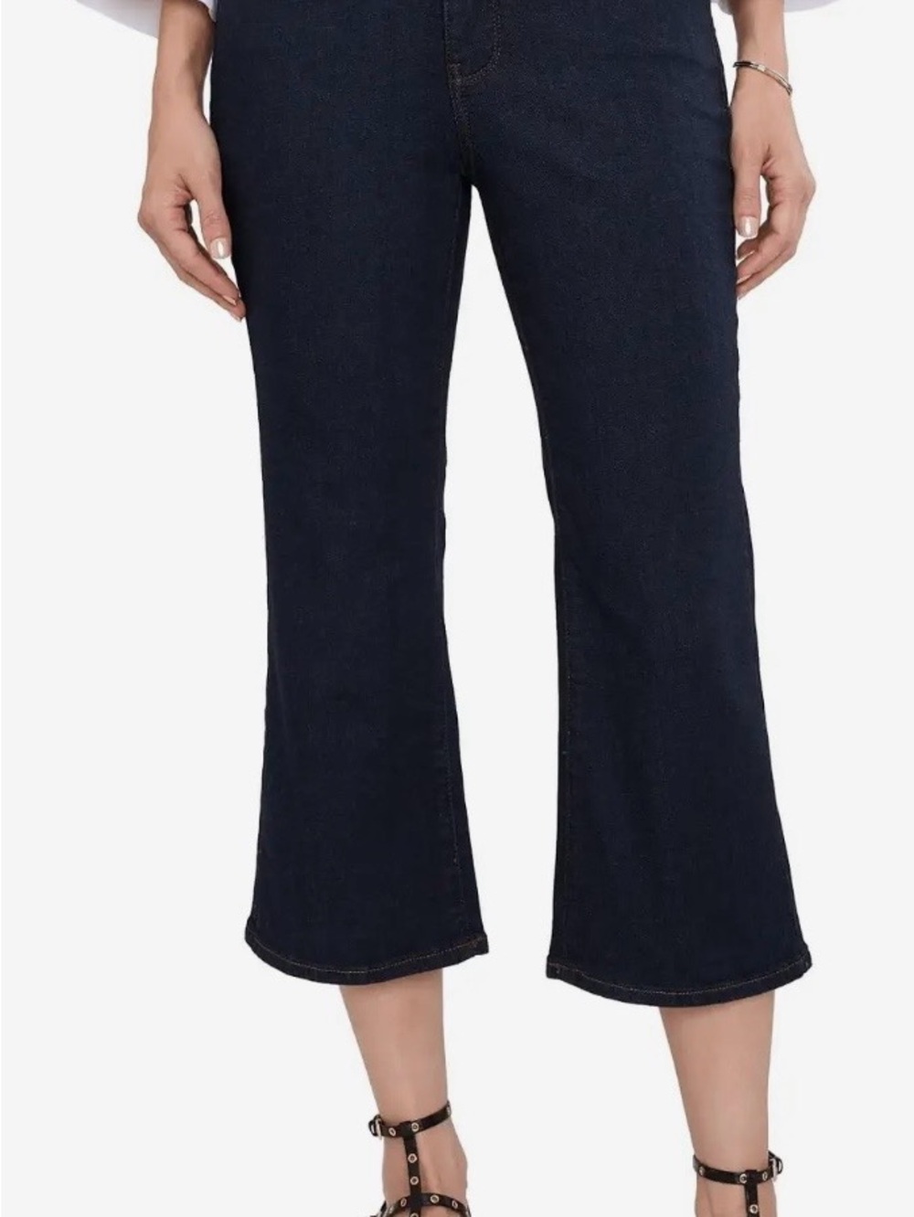 NYDJ black Cropped Flare Jeans